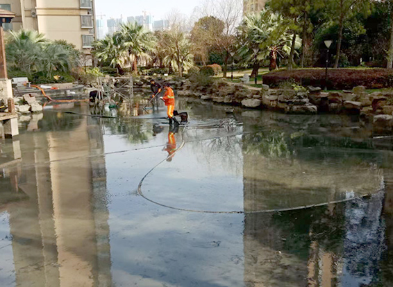 邵阳景观池淤泥清理